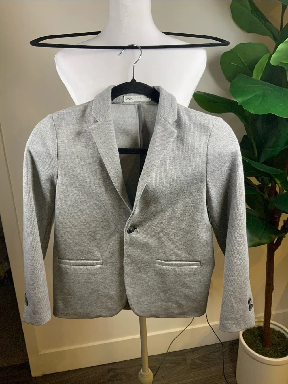 Zara kids  Gray Single-Button Blazer